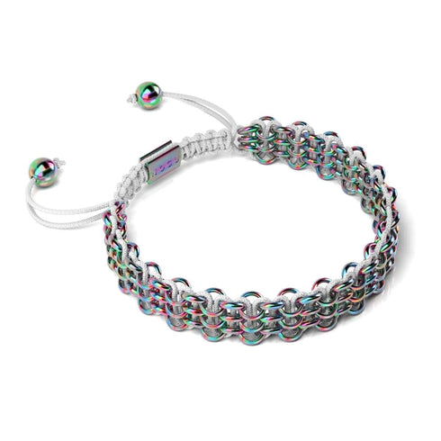 Chamäleon-Links | Original Kismet Armband | Weiß x Einhorn Silber